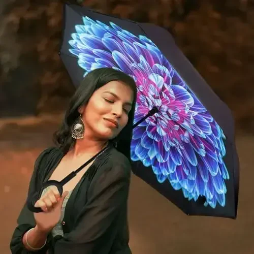 LLanxiry Windproof Inverted Umbrella, Large Reverse Umbrellas for Rain with C-shaped Handle Big Upside Down Inside Out Umbrella for Women & Men - 6