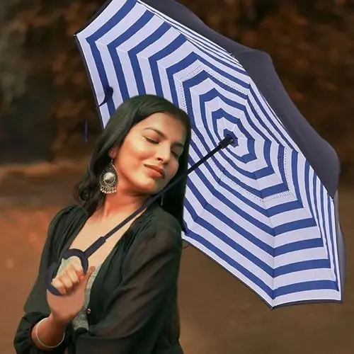 LLanxiry Windproof Inverted Umbrella, Large Reverse Umbrellas for Rain with C-shaped Handle Big Upside Down Inside Out Umbrella for Women & Men - 6