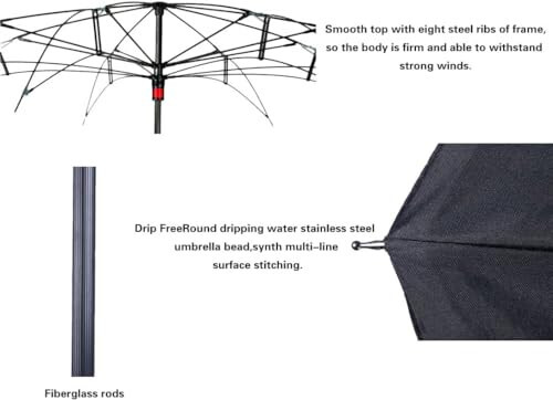 LLanxiry Windproof Inverted Umbrella, Large Reverse Umbrellas for Rain with C-shaped Handle Big Upside Down Inside Out Umbrella for Women & Men - 11