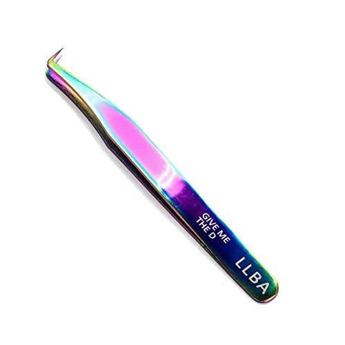 LLBA Lash Tweezer Professional Volume False Lash Application Tool | Multi Shapes & Purposes Tweezers | Non-Slip Grip Tweezers for Volume, Isolation & Classic Lashes (Galaxy, Give Me the D Mega Volume) - 1