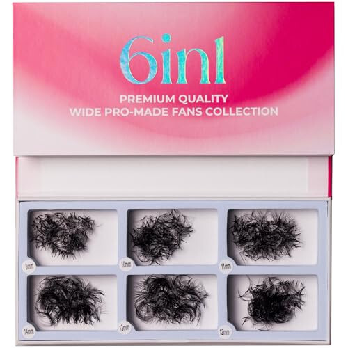 LLBA Promade Mix 1500 Fans | Handmade Volume Eyelashes | Multi Selections From 5D To 12D | C CC D Curl | Thickness 0.03~0.1 mm | 9-18mm Length | Long Lasting | Easy Application 5D-0.07 D 9-14mm - 1