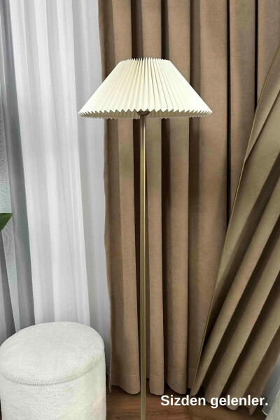 LMD-FR03 Conic Aged Matte Gold Metal Floor Lamp - Broken Cream - 7