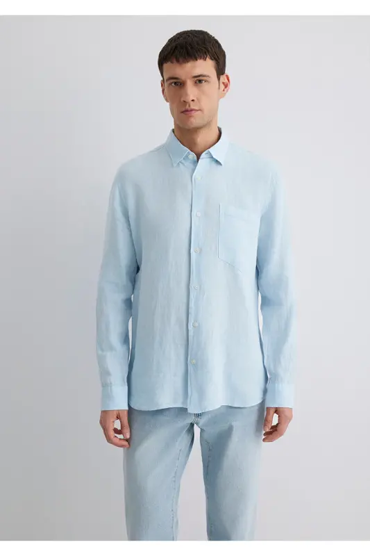 Льняная Рубашка Regular Fit / Normal Kesim 0211472-70 - 4