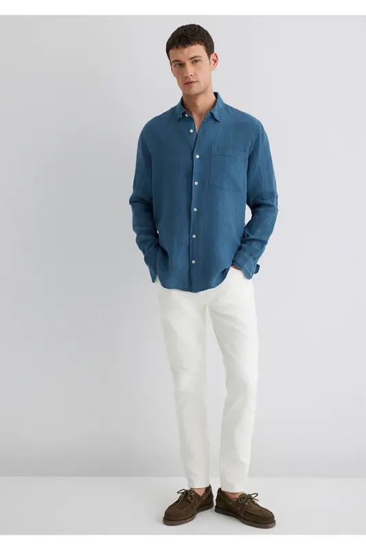 Льняная Рубашка Regular Fit / Normal Kesim 0211472-89 - 3