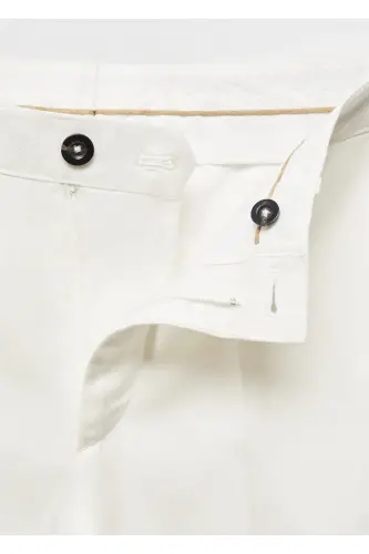 Льняные Брюки Карго - Экрю - 6