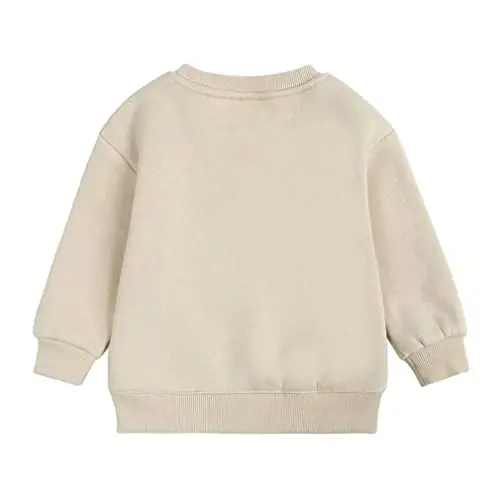 LNICAER Toddler Kids Baby Boys Girls Crewneck Pullover Sweatshirt Fleece Solid Color Coat Warm Fall Winter Clothes - 2