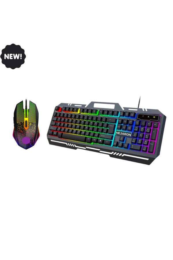 LOBO Rainbow Oyuncu Klavye Mouse Seti Usb Girişli Kablolu 2İN1 Gaming Set - 4