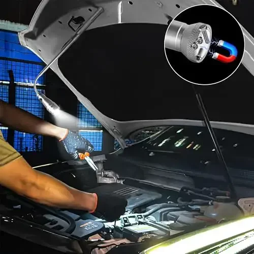 LOCONHA LED chiroqlari bilan magnit yig'ish asbobi, teleskopik magnit fonar, erkaklar, уста, er, yigit, u, ota, dad uchun Rojdestvo kunidagi tug'ilgan kun sovg'alari (1 dona kumushrang) - 4