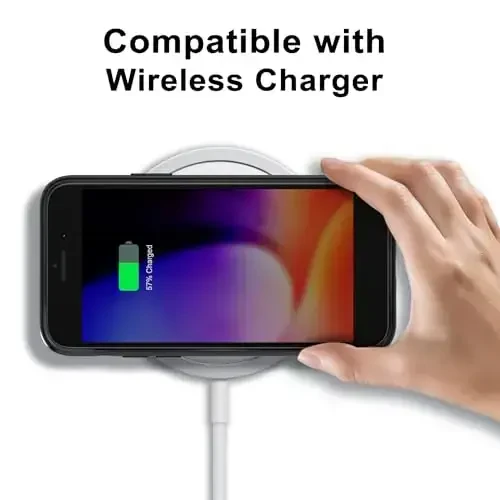 LoeoeL для iPhone 8 Plus/ 7 Plus Чехол Прозрачный, Прозрачный Гибридный Чехол для Телефона [Твердый Пластик и Мягкий Силиконовый Бампер] Акриловый Не желтеющий Тонкий Тонкий Защитный Чехол для Женщин, Черный - 6