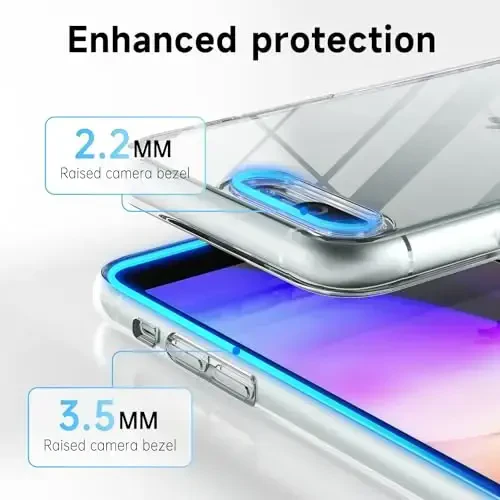 LoeoeL для iPhone 8 Plus/ 7 Plus Чехол Прозрачный, Прозрачный Гибридный Чехол для Телефона [Твердый Пластик и Мягкий Силиконовый Бампер] Акриловый Не желтеющий Тонкий Защитный Чехол для Женщин, Кристально Чистый - 11