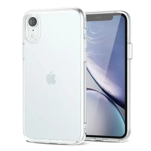 LoeoeL для iPhone XR Чехол Прозрачный, Прозрачный Гибридный Чехол для Телефона XR [Твердый Пластик и Мягкий Силиконовый Бампер] Акриловый Не желтеющий Тонкий Тонкий Защитный Чехол для Женщин, Кристально Чистый - LOEOEL