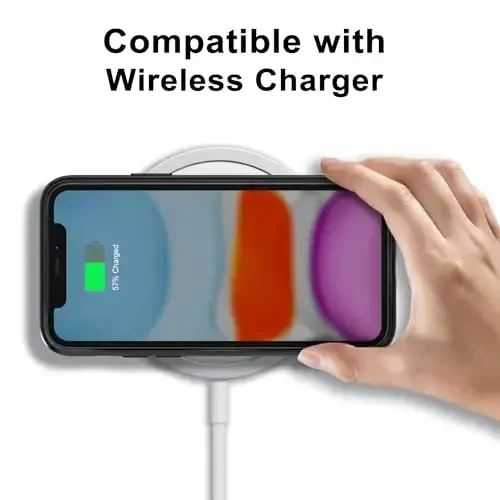 LoeoeL for iPhone 11 Case Clear, Transparent Hybrid 11 Phone Case [Hard Plastic & Soft Silicone Bumper] Acrylic Non Yellowing Thin Slim Protective Cover for Women, Black - 8