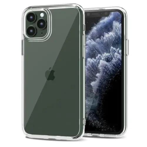 LoeoeL for iPhone 11 Pro Max Case Clear, Transparent Hybrid 11 Pro Max Phone Case [Hard Plastic & Soft Silicone Bumper] Acrylic Non Yellowing Thin Slim Protective Cover for Women, Crystal Clear - 1