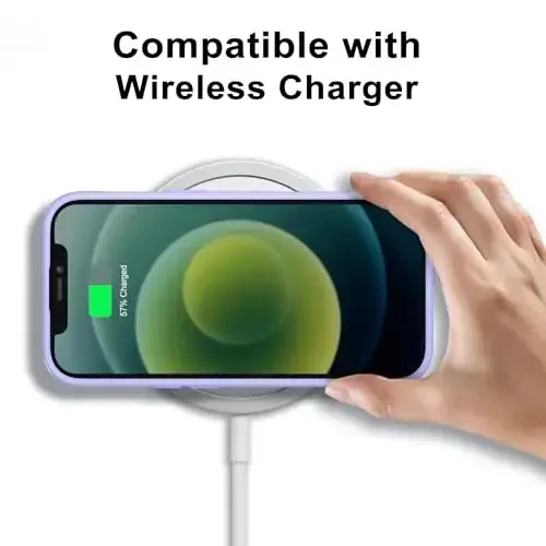 LoeoeL for iPhone 12 Mini Case Clear, Transparent Hybrid 12 Mini Phone Case [Hard Plastic & Soft Silicone Bumper] Acrylic Non Yellowing Thin Slim Protective Cover for Women, Purple Lavender - 7