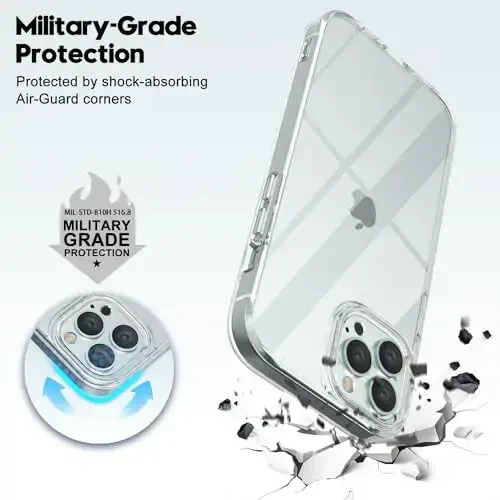 LoeoeL for iPhone 12 Pro/ 12 Case Clear, Transparent Hybrid 12 Pro/ 12 Phone Case [Hard Plastic & Soft Silicone Bumper] Acrylic Non Yellowing Thin Slim Protective Cover for Women, Crystal Clear - 8