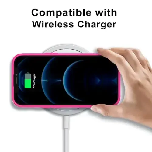 LoeoeL for iPhone 12 Pro Max Case Clear, Shaffof Gibrid 12 Pro Max Telefon Qutisi [Qattiq Plastmassa & Yumshoq Silikon Bamper] Akrilik Sarı Rangsiz Yupqa Himoya Qopqog'i Ayollar uchun, Neon Hot Pushti - 7