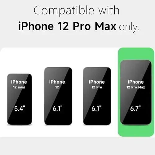 LoeoeL for iPhone 12 Pro Max Case Clear, Transparent Hybrid 12 Pro Max Phone Case [Hard Plastic & Soft Silicone Bumper] Acrylic Non Yellowing Thin Slim Protective Cover for Women, Black - 13