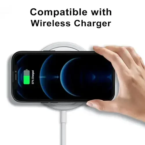 LoeoeL for iPhone 12 Pro Max Case Clear, Transparent Hybrid 12 Pro Max Phone Case [Hard Plastic & Soft Silicone Bumper] Acrylic Non Yellowing Thin Slim Protective Cover for Women, Black - 8