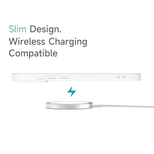 LoeoeL for iPhone 12 Pro Max Case Clear, Transparent Hybrid 12 Pro Max Phone Case [Hard Plastic & Soft Silicone Bumper] Acrylic Non Yellowing Thin Slim Protective Cover for Women, White - 5