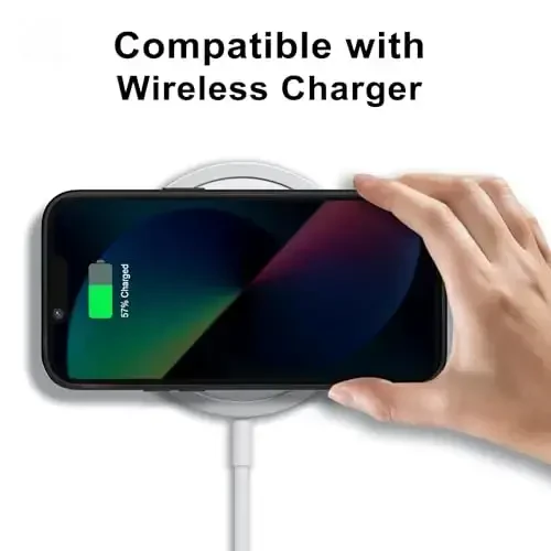 LoeoeL for iPhone 13 Case Clear, Transparent Hybrid 13 Phone Case [Hard Plastic & Soft Silicone Bumper] Acrylic Non Yellowing Thin Slim Protective Cover for Women, Black - 7