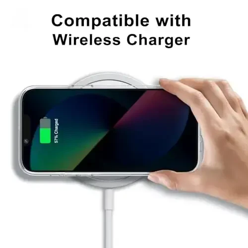 LoeoeL for iPhone 13 Case Clear, Transparent Hybrid 13 Phone Case [Hard Plastic & Soft Silicone Bumper] Acrylic Non Yellowing Thin Slim Protective Cover for Women, Crystal Clear - 10