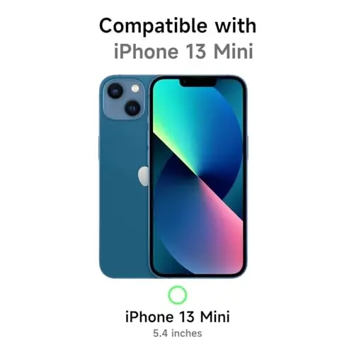 LoeoeL for iPhone 13 Mini Case Clear, Transparent Hybrid 13 Mini Phone Case [Hard Plastic & Soft Silicone Bumper] Acrylic Non Yellowing Thin Slim Protective Cover for Women, Black - LOEOEL (1)