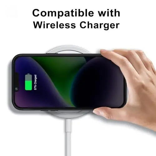 LoeoeL for iPhone 14 Case Clear, Transparent Hybrid 14 Phone Case [Hard Plastic & Soft Silicone Bumper] Acrylic Non Yellowing Thin Slim Protective Cover for Women, Black - 7