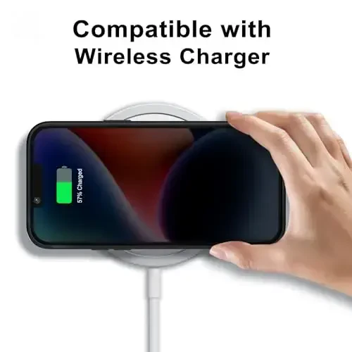 LoeoeL for iPhone 14 Plus Case Clear, Transparent Hybrid 14 Plus Phone Case [Hard Plastic & Soft Silicone Bumper] Acrylic Non Yellowing Thin Slim Protective Cover for Women, Black - 7