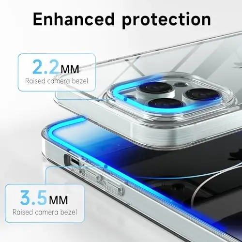 LoeoeL for iPhone 14 Pro Case Clear, Transparent Hybrid 14 Pro Phone Case [Hard Plastic & Soft Silicone Bumper] Acrylic Non Yellowing Thin Slim Protective Cover for Women, Black - 4