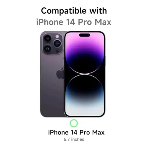 LoeoeL for iPhone 14 Pro Max Case Clear, Transparent Hybrid 14 Pro Max Phone Case [Hard Plastic & Soft Silicone Bumper] Acrylic Non Yellowing Thin Slim Protective Cover for Women, Black - LOEOEL (1)
