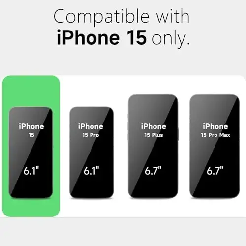 LoeoeL for iPhone 15 Case Clear, Transparent Hybrid 15 Phone Case [Hard Plastic & Soft Silicone Bumper] Acrylic Non Yellowing Thin Slim Protective Cover for Women, White - LOEOEL (1)