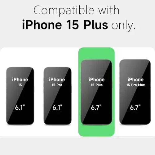 LoeoeL for iPhone 15 Plus Case Clear, Transparent Hybrid 15 Plus Phone Case [Hard Plastic & Soft Silicone Bumper] Acrylic Non Yellowing Thin Slim Protective Cover for Women, Black - 2