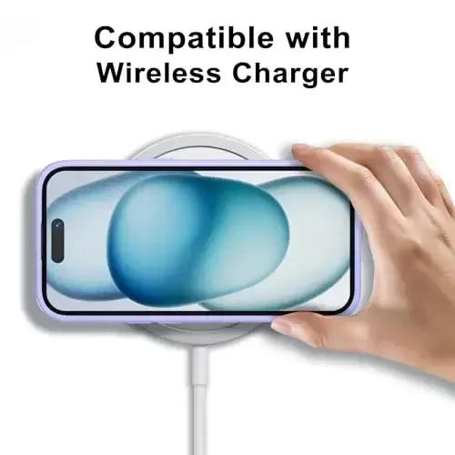 LoeoeL for iPhone 15 Plus Case Clear, Transparent Hybrid 15 Plus Phone Case [Hard Plastic & Soft Silicone Bumper] Acrylic Non Yellowing Thin Slim Protective Cover for Women, Purple Lavender - 7