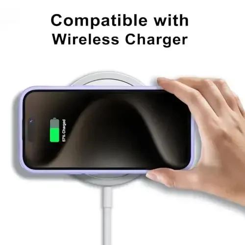 LoeoeL for iPhone 15 Pro Max Case Clear, Transparent Hybrid 15 Pro Max Phone Case [Hard Plastic & Soft Silicone Bumper] Acrylic Non Yellowing Thin Slim Protective Cover for Women, Purple Lavender - 7