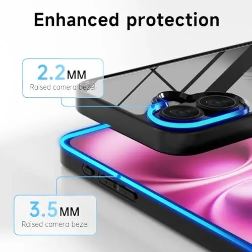 LoeoeL for iPhone 16 Plus Case Clear, Transparent Hybrid 16 Plus Phone Case [Hard Plastic & Soft Silicone Bumper] Acrylic Non Yellowing Thin Slim Protective Cover for Women, Mint Green - 4