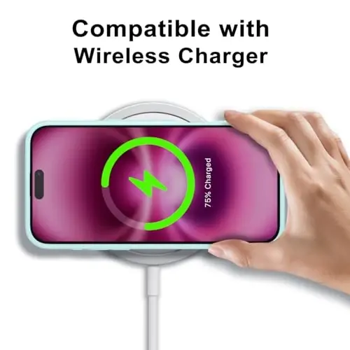 LoeoeL for iPhone 16 Plus Case Clear, Transparent Hybrid 16 Plus Phone Case [Hard Plastic & Soft Silicone Bumper] Acrylic Non Yellowing Thin Slim Protective Cover for Women, Teal - 7