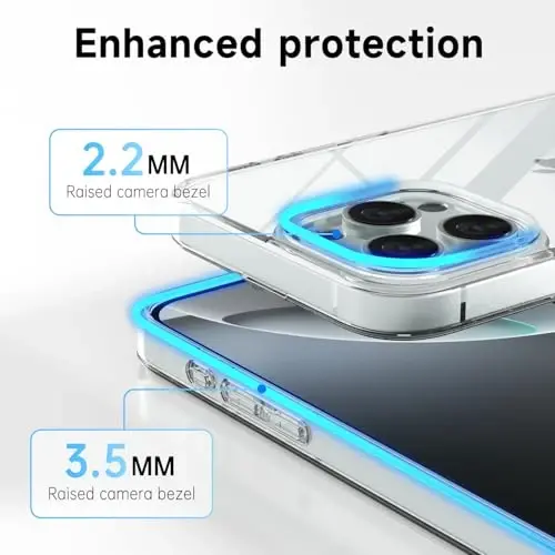 LoeoeL for iPhone 16 Pro Case Clear, Transparent Hybrid 16 Pro Phone Case [Hard Plastic & Soft Silicone Bumper] Acrylic Non Yellowing Thin Slim Protective Cover for Women, Crystal Clear - 5