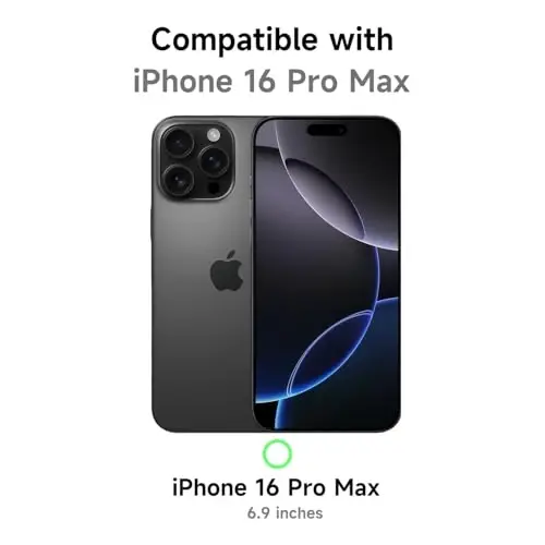LoeoeL for iPhone 16 Pro Max Case Clear, Transparent Hybrid 16 Pro Max Phone Case [Qattiq plastik & Yumshoq silikon bamper] Ayollar uchun akril sarg'aymaydigan ingichka himoya qopqog'i, qora - LOEOEL (1)