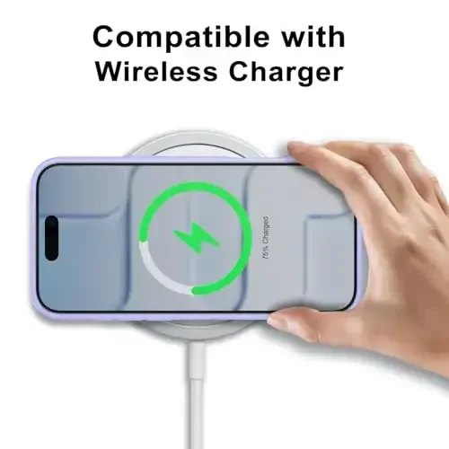 LoeoeL for iPhone 17 Air Case Clear, Transparent Hybrid iPhone 17 Air Phone Case [Hard Plastic & Soft Silicone Bumper] Acrylic Non Yellowing Thin Slim Protective Cover for Women, Purple Lavender - 7