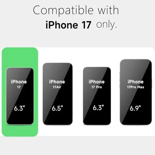 LoeoeL for iPhone 17 G'ilofi Shaffof, Shaffof Gibrid iPhone 17 Telefon G'ilofi [Qattiq Plastmassa & Yumshoq Silikon Bamper] Akrilik Sariqlanmaydigan Yupqa Himoya Qopqog'i Ayollar uchun, Shisha Shaffof - 2