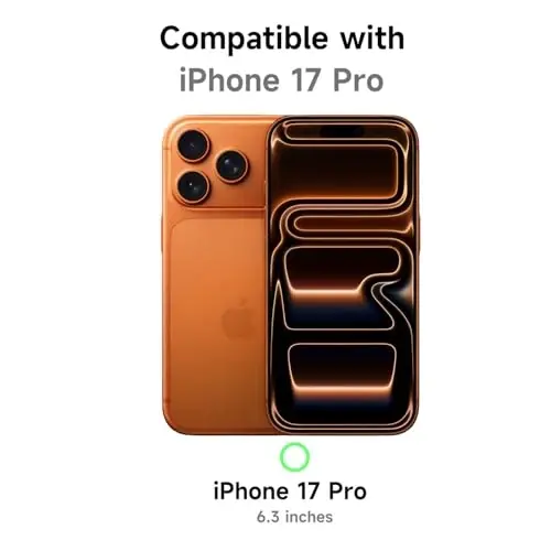 LoeoeL for iPhone 17 Pro Case Clear, Transparent Hybrid iPhone 17 Pro Phone Case [Hard Plastic & Soft Silicone Bumper] Acrylic Non Yellowing Thin Slim Protective Cover for Women, Orange - LOEOEL (1)