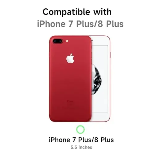 LoeoeL for iPhone 8 Plus/ 7 Plus Case Clear, Transparent Hybrid Phone Case [Hard Plastic & Soft Silicone Bumper] Acrylic Non Yellowing Thin Slim Protective Cover for Women, Black - LOEOEL (1)