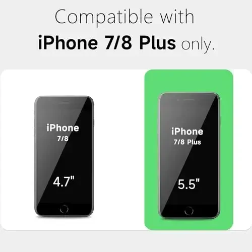 LoeoeL for iPhone 8 Plus/ 7 Plus Case Clear, Transparent Hybrid Phone Case [Hard Plastic & Soft Silicone Bumper] Acrylic Non Yellowing Thin Slim Protective Cover for Women, Crystal Clear - 8