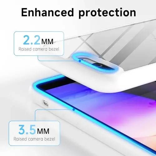 LoeoeL for iPhone 8 Plus/ 7 Plus Case Clear, Transparent Hybrid Phone Case [Hard Plastic & Soft Silicone Bumper] Acrylic Non Yellowing Thin Slim Protective Cover for Women, White - 5