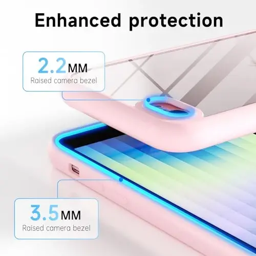 LoeoeL for iPhone SE 2022/2020/ 7/8 Case Clear, Transparent Hybrid SE Phone Case [Hard Plastic & Soft Silicone Bumper] Acrylic Non Yellowing Thin Slim Protective Cover, Light Pink - 5