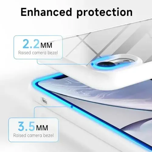 LoeoeL for iPhone XR Case Clear, Transparent Hybrid XR Phone Case [Hard Plastic & Soft Silicone Bumper] Acrylic Non Yellowing Thin Slim Protective Cover for Women, White - 6