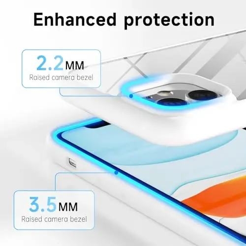 LoeoeL for iPhone 11 Case Clear, Transparent Hybrid 11 Phone Case [Hard Plastic & Soft Silicone Bumper] Acrylic Non Yellowing Thin Slim Protective Cover for Women, White - 5