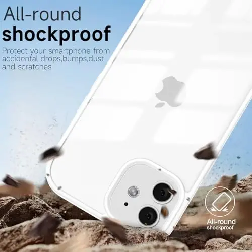 LoeoeL iPhone 11 Kılıfı Şeffaf, Transparan Hibrit 11 Telefon Kılıfı [Sert Plastik & Yumuşak Silikon Tampon] Akrilik Sararmayan İnce Koruyucu Kapak Kadınlar için, Beyaz - 6