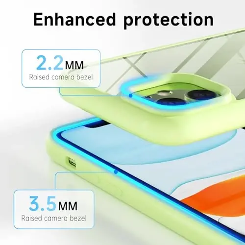 LoeoeL for iPhone 11 Case Clear, Transparent Hybrid 11 Phone Case [Hard Plastic & Soft Silicone Bumper] Acrylic Non Yellowing Thin Slim Protective Cover for Women, Mint Green - 5