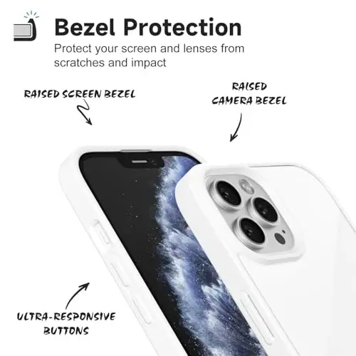 LoeoeL iPhone 11 Pro Kılıfı Şeffaf, Transparan Hibrit 11 Pro Telefon Kılıfı [Sert Plastik & Yumuşak Silikon Tampon] Akrilik Sararmayan İnce Koruyucu Kapak Kadınlar için, Beyaz - 4